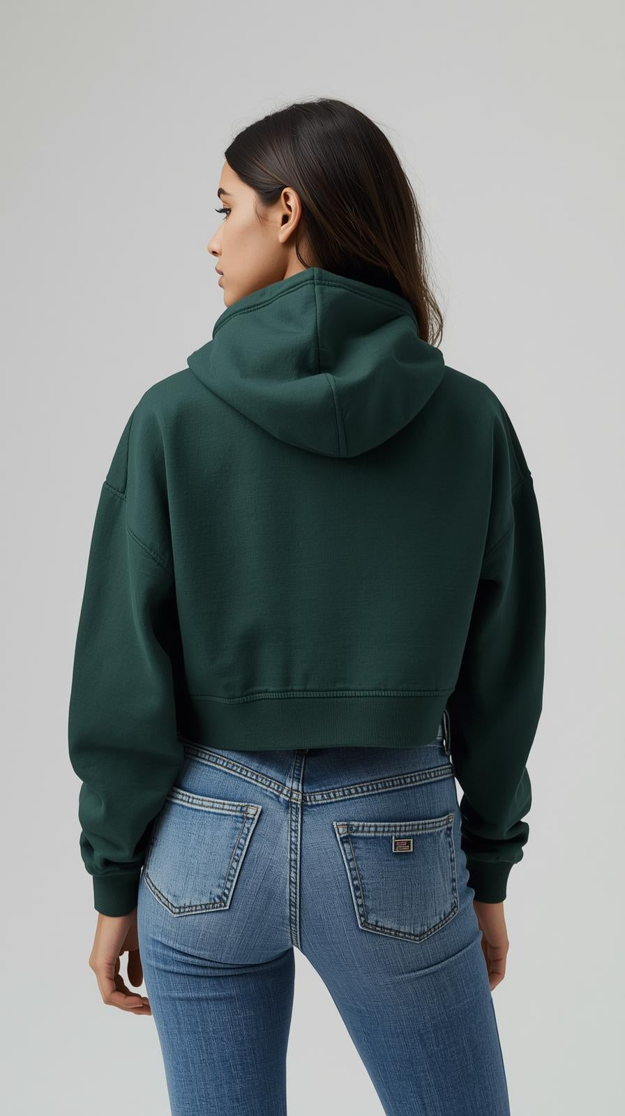 Boo-gie 👻 Women’s Crop Hoodie | Cute Ghost & Wine Vibes Hoodie