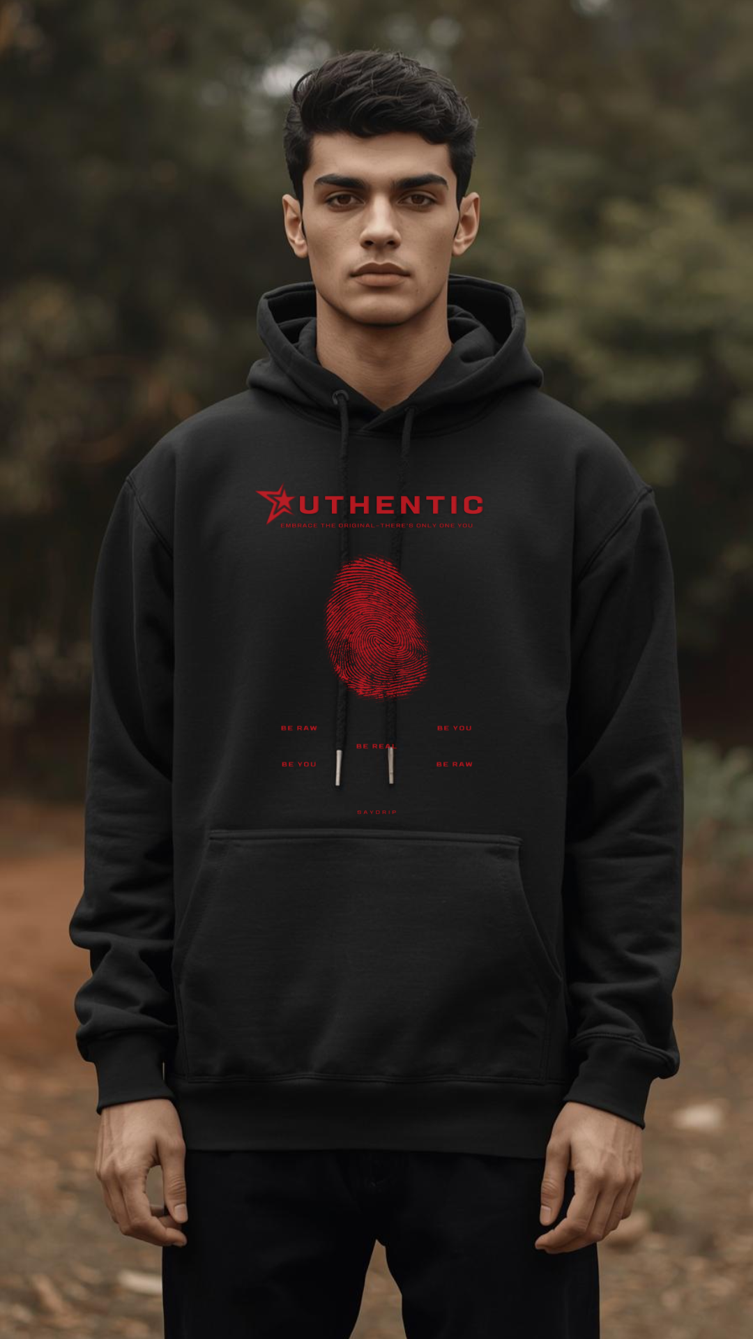 AUTHENTIC Fingerprint Hoodie | Be Raw. Be Real. Be You. 🔥