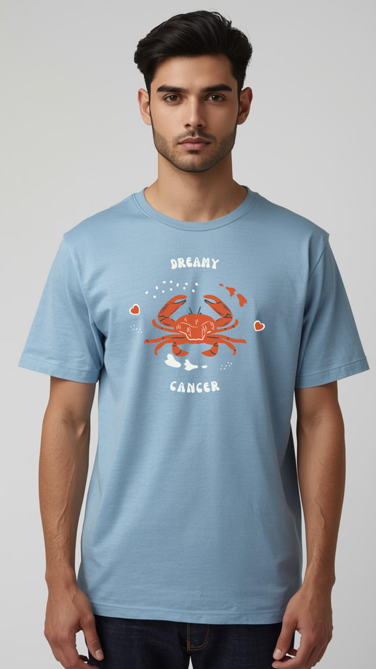 🌙 Dreamy Cancer Zodiac T-Shirt – Emotional & Caring ♋