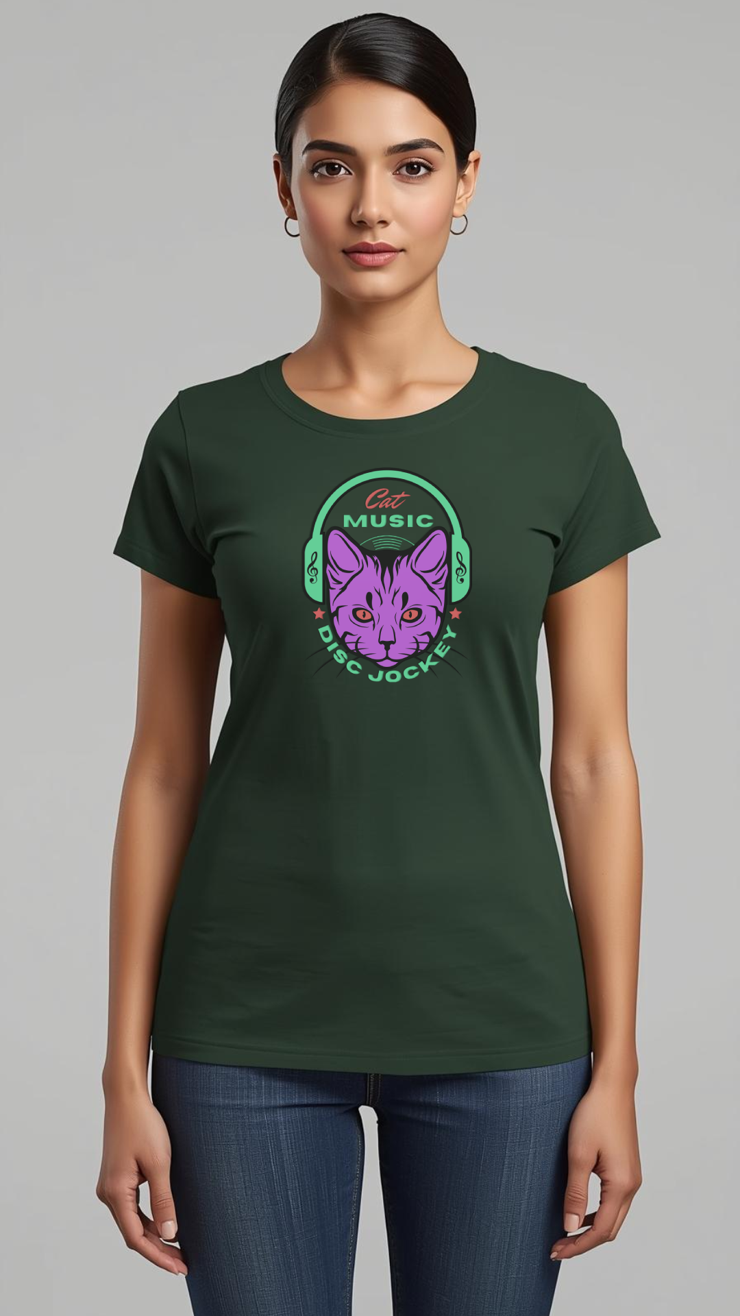 Cat Music Disc Jockey Graphic Tee – For the Cool Cats Who Love a Beat 🎧🐾