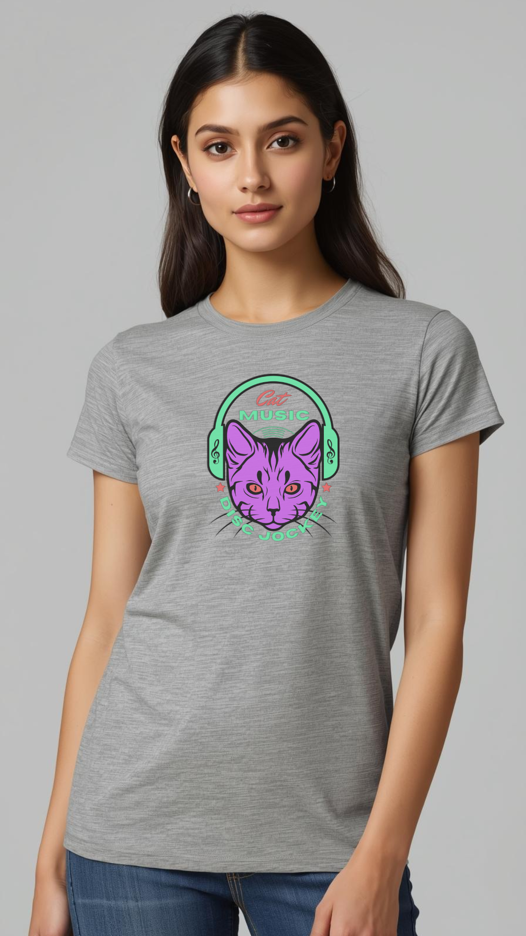 Cat Music Disc Jockey Graphic Tee – For the Cool Cats Who Love a Beat 🎧🐾
