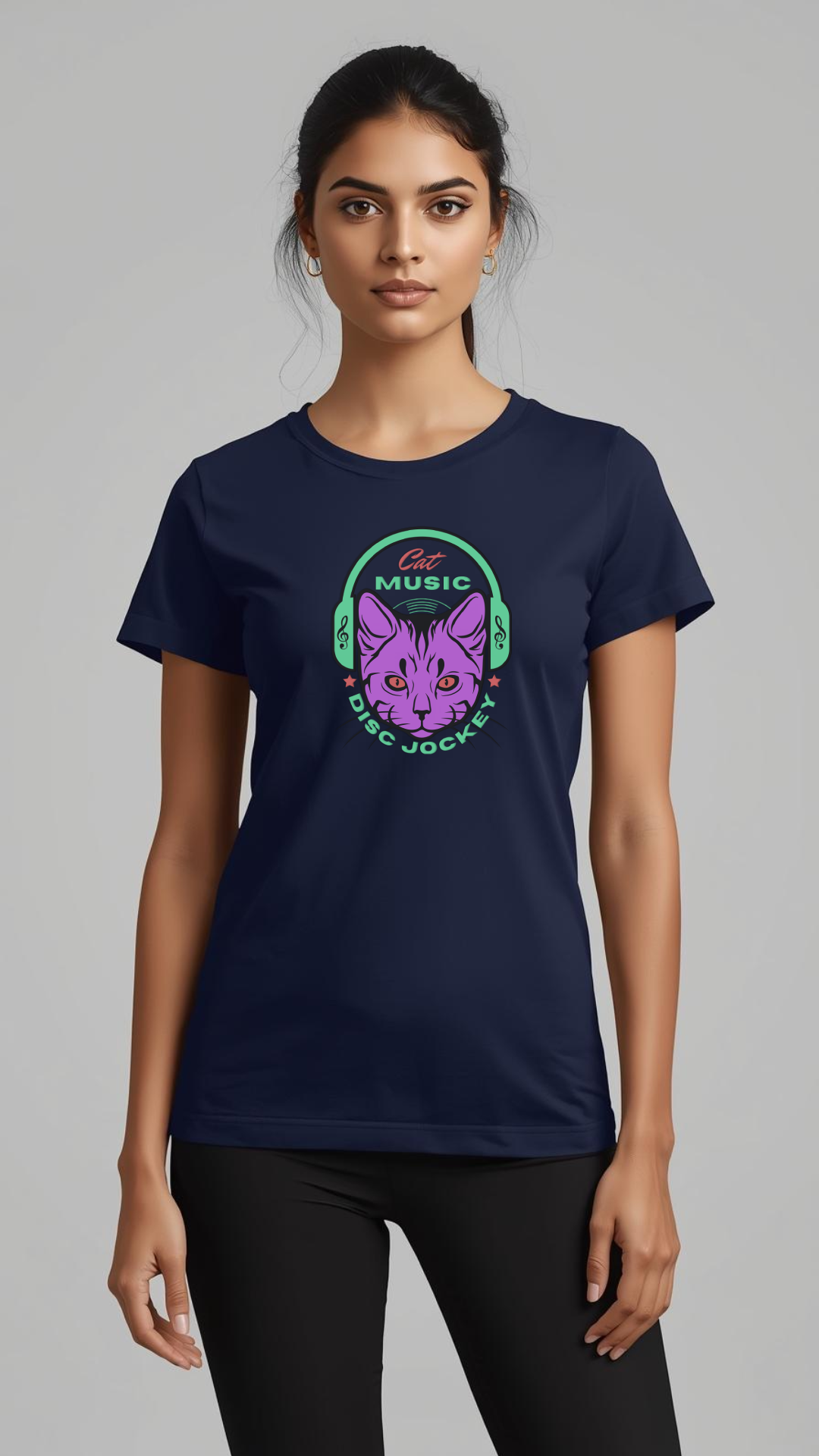 Cat Music Disc Jockey Graphic Tee – For the Cool Cats Who Love a Beat 🎧🐾