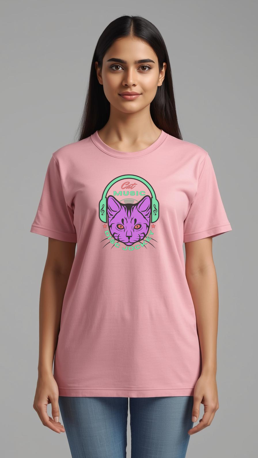 Cat Music Disc Jockey Graphic Tee – For the Cool Cats Who Love a Beat 🎧🐾