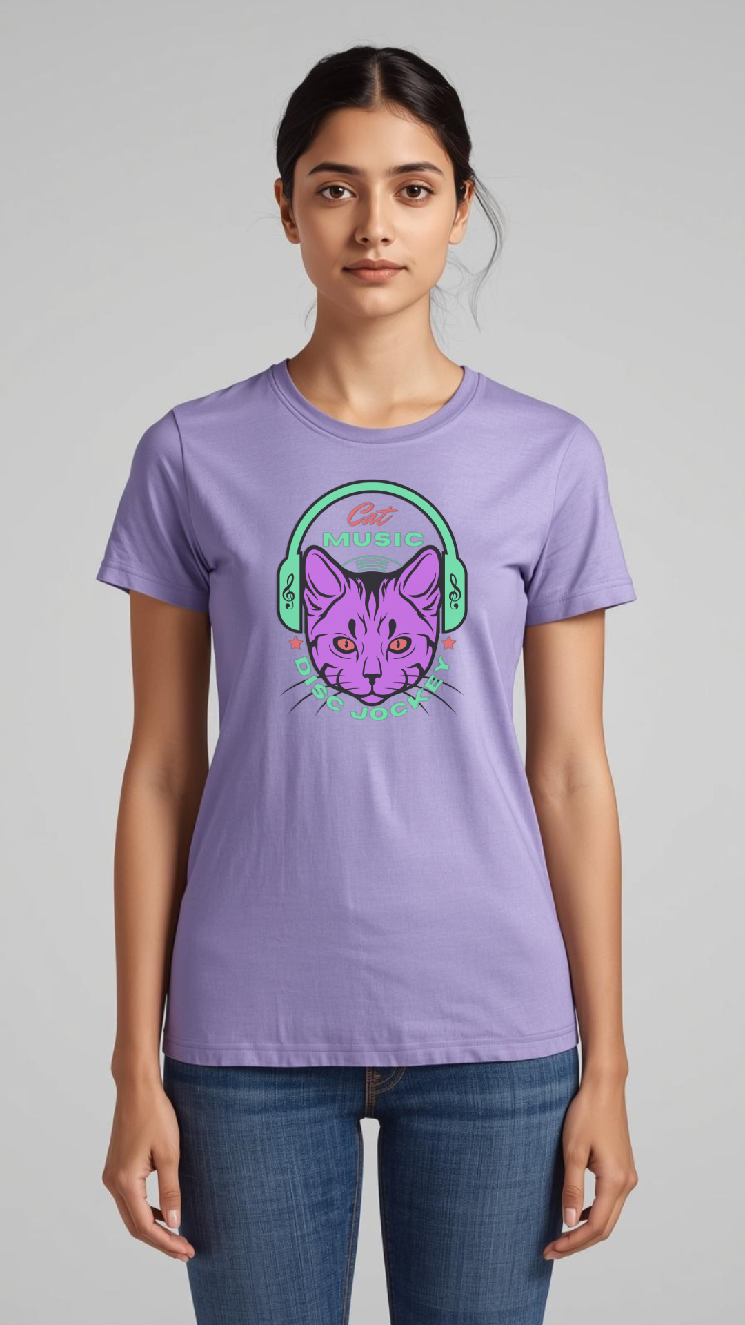 Cat Music Disc Jockey Graphic Tee – For the Cool Cats Who Love a Beat 🎧🐾