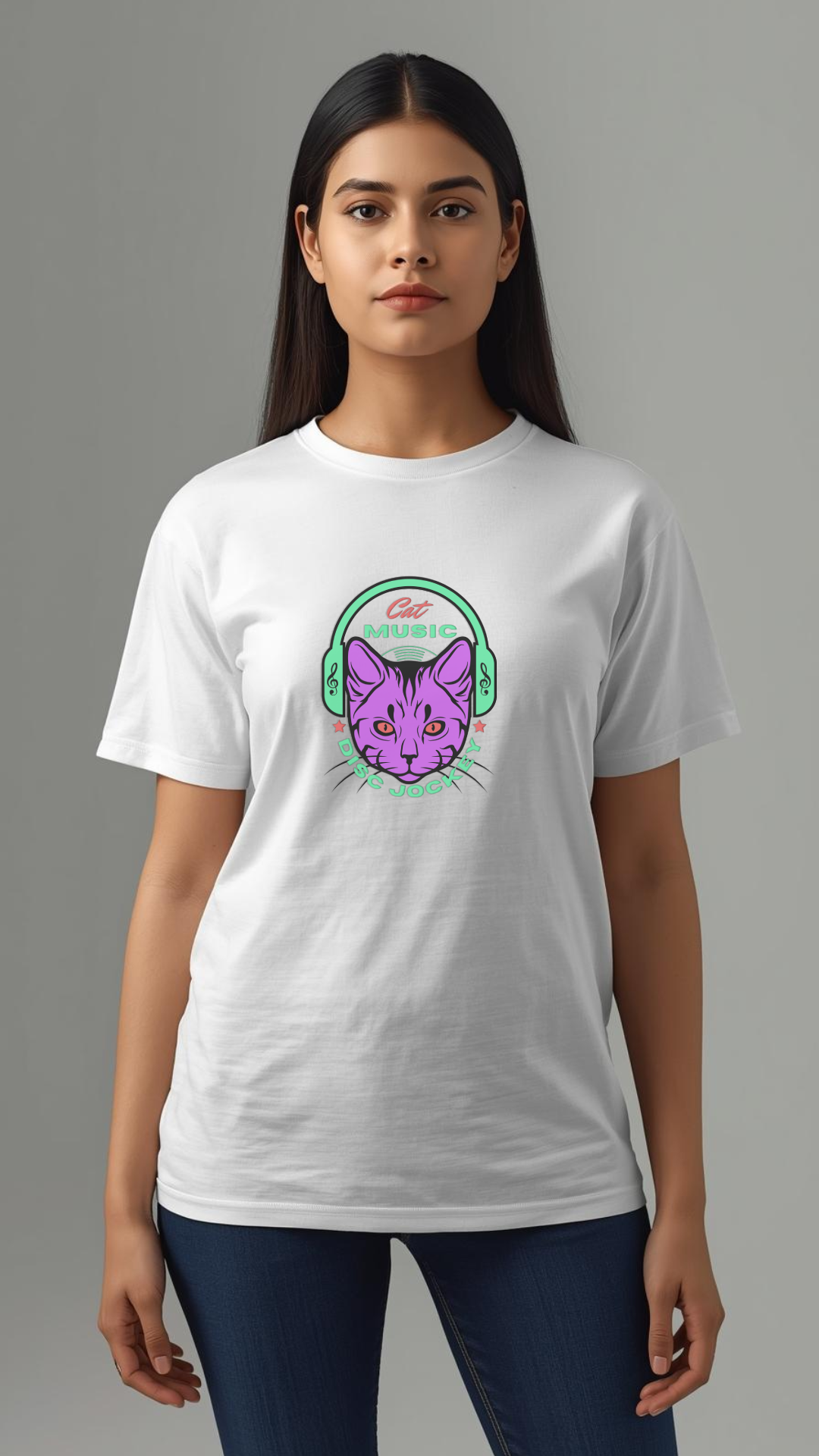 Cat Music Disc Jockey Graphic Tee – For the Cool Cats Who Love a Beat 🎧🐾