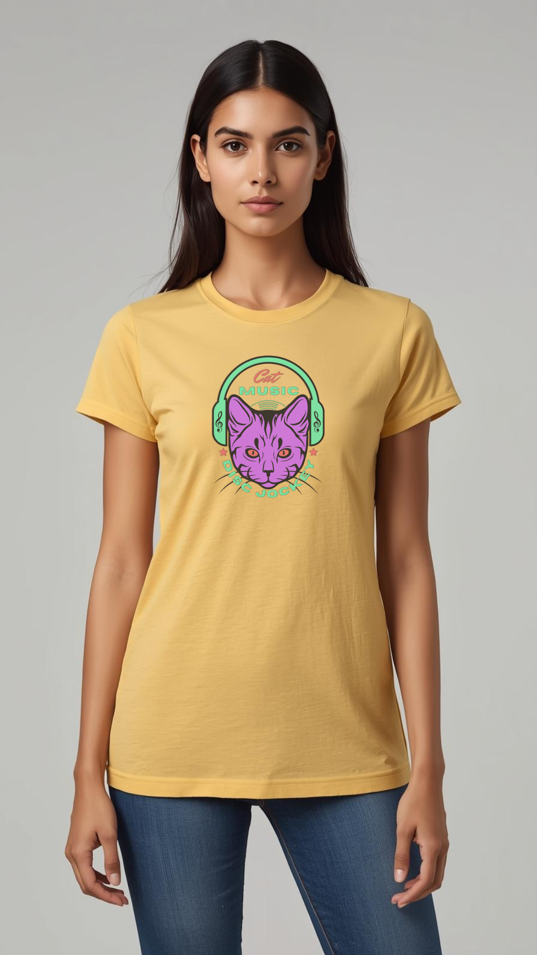 Cat Music Disc Jockey Graphic Tee – For the Cool Cats Who Love a Beat 🎧🐾