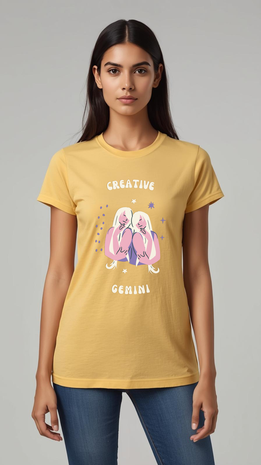 ✨ Creative Gemini Zodiac T-Shirt – Double the Style, Double the Energy ♊