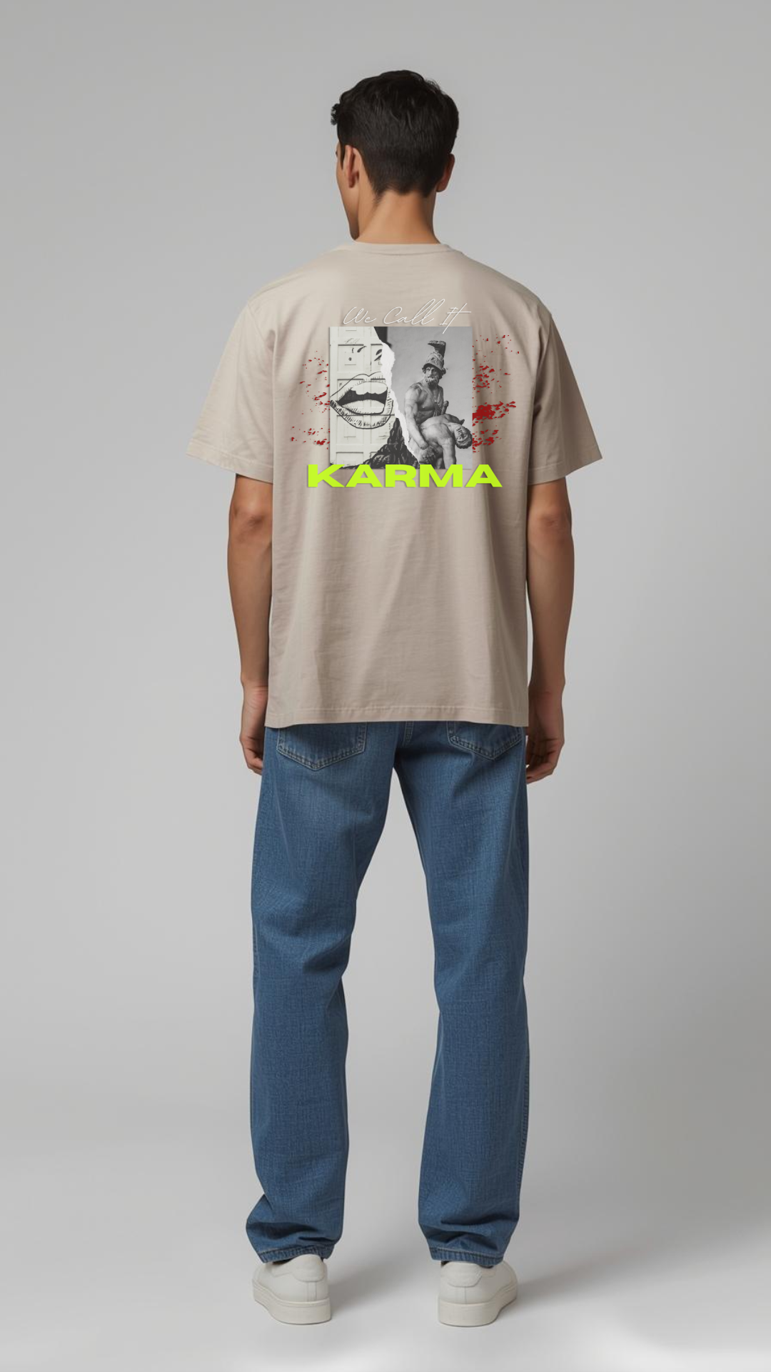 "We Call It KARMA" Oversized Graphic T-Shirt – Street Luxe Edition