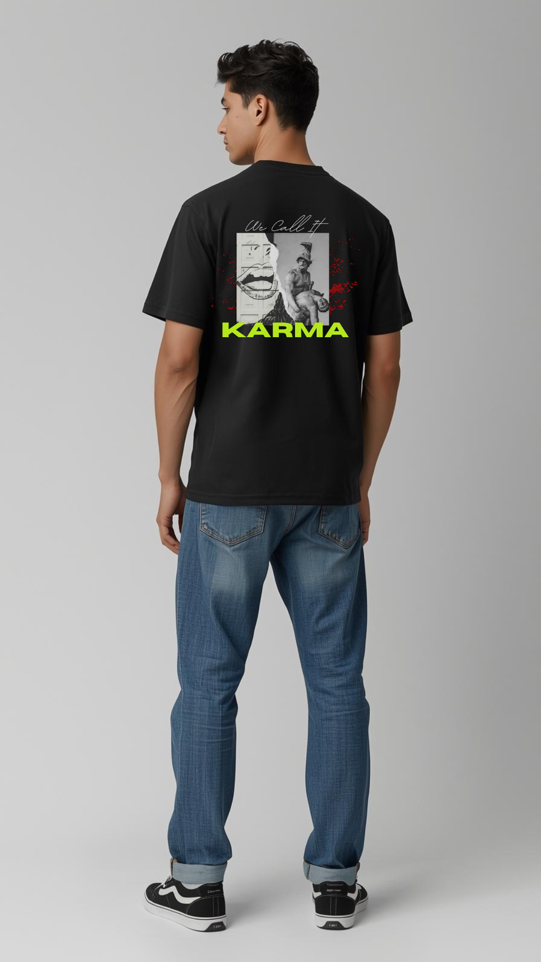 "We Call It KARMA" Oversized Graphic T-Shirt – Street Luxe Edition