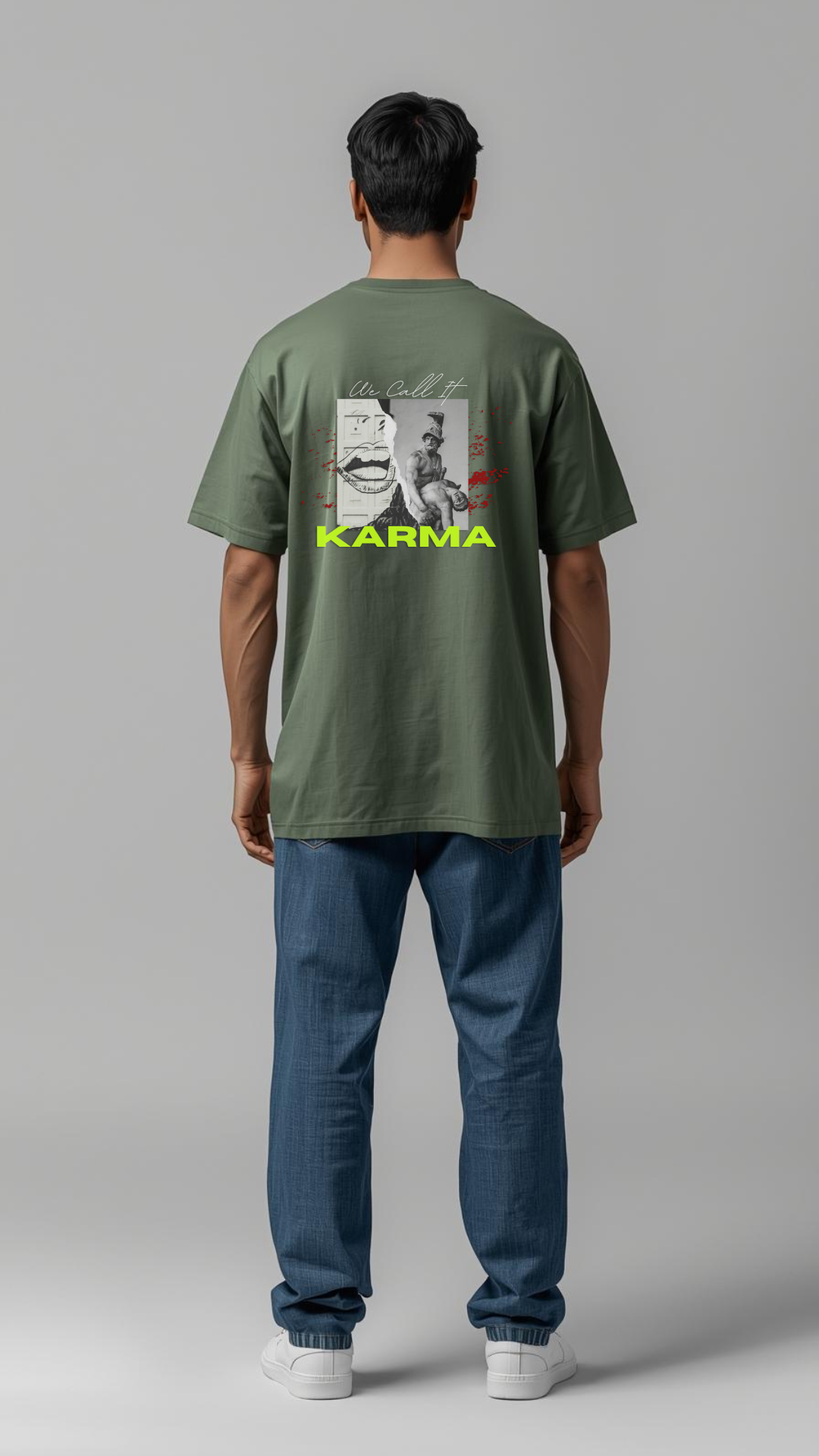 "We Call It KARMA" Oversized Graphic T-Shirt – Street Luxe Edition