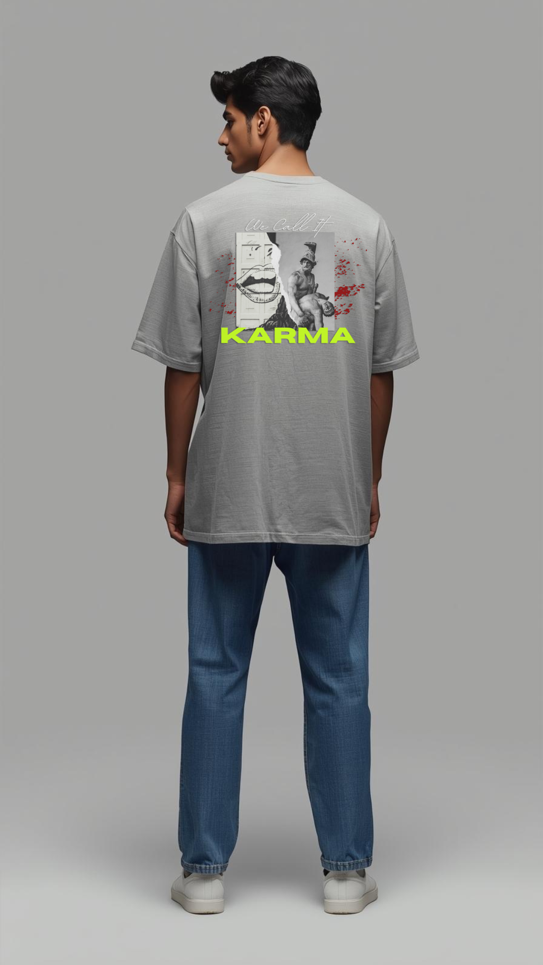 "We Call It KARMA" Oversized Graphic T-Shirt – Street Luxe Edition