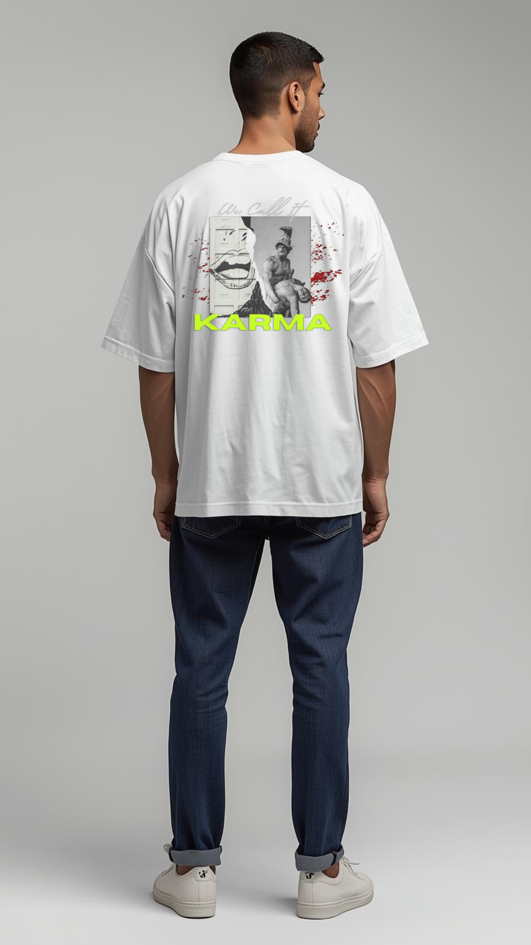 "We Call It KARMA" Oversized Graphic T-Shirt – Street Luxe Edition