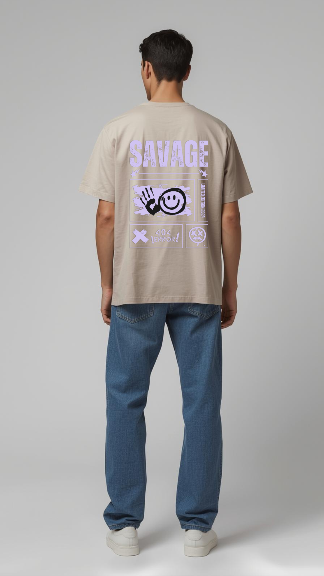 SayDrip “Savage 404” Oversized Graphic Tee – Style That Speaks Louder ⚡