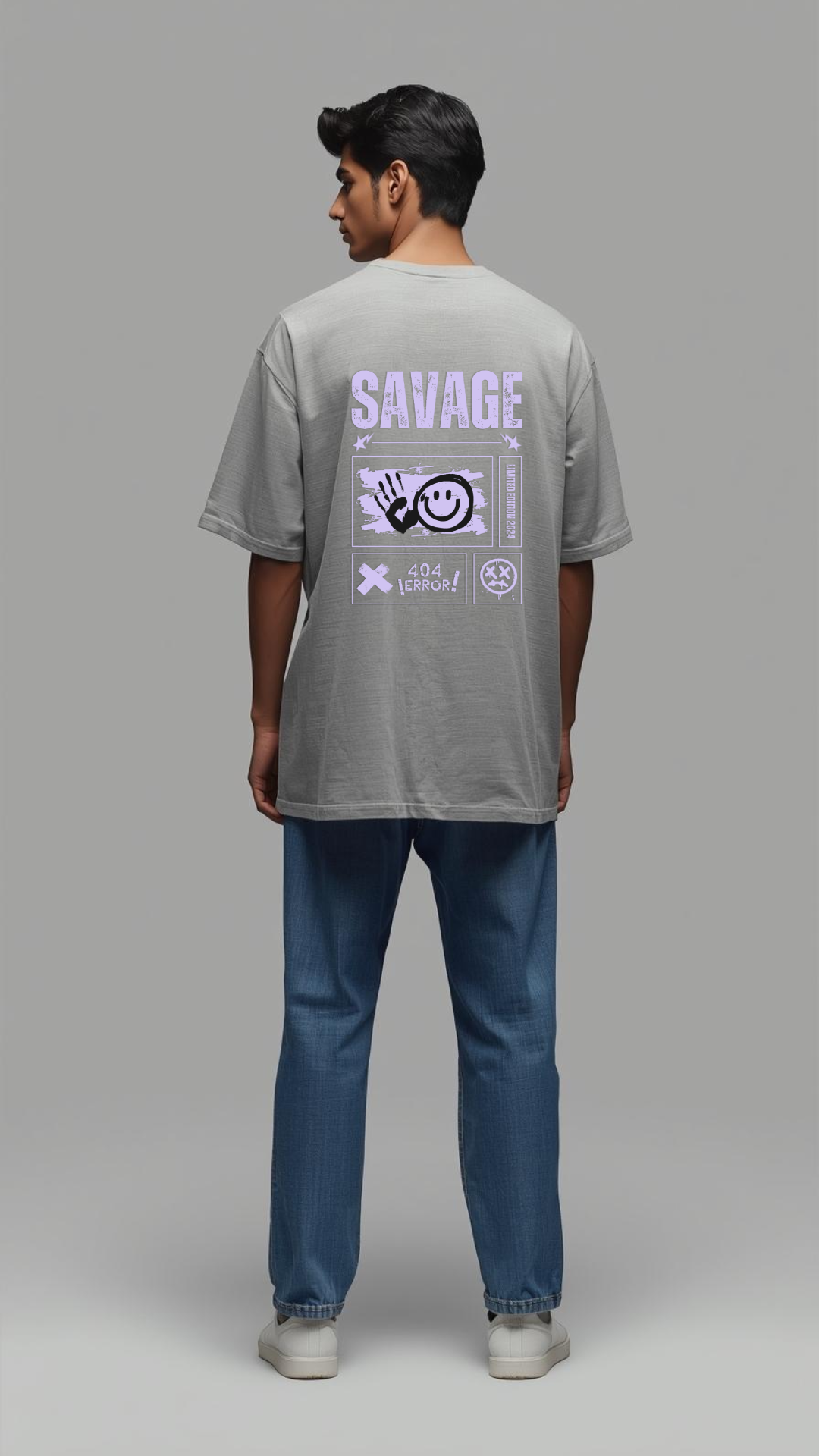 SayDrip “Savage 404” Oversized Graphic Tee – Style That Speaks Louder ⚡