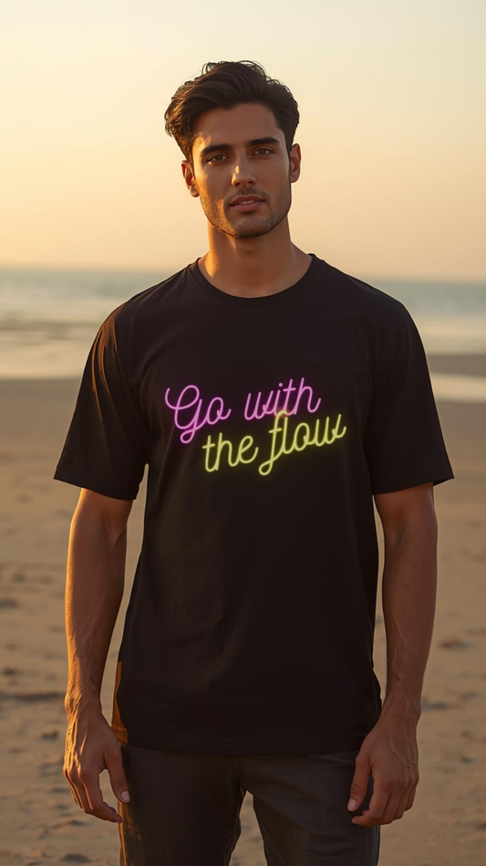 Go With The Flow – Neon Graphic Oversized T-Shirt