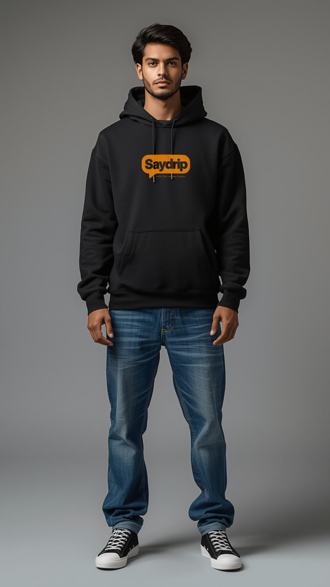SayDrip Logo Hoodie | 340 GSM Premium Cotton-Fleece Streetwear 🧥