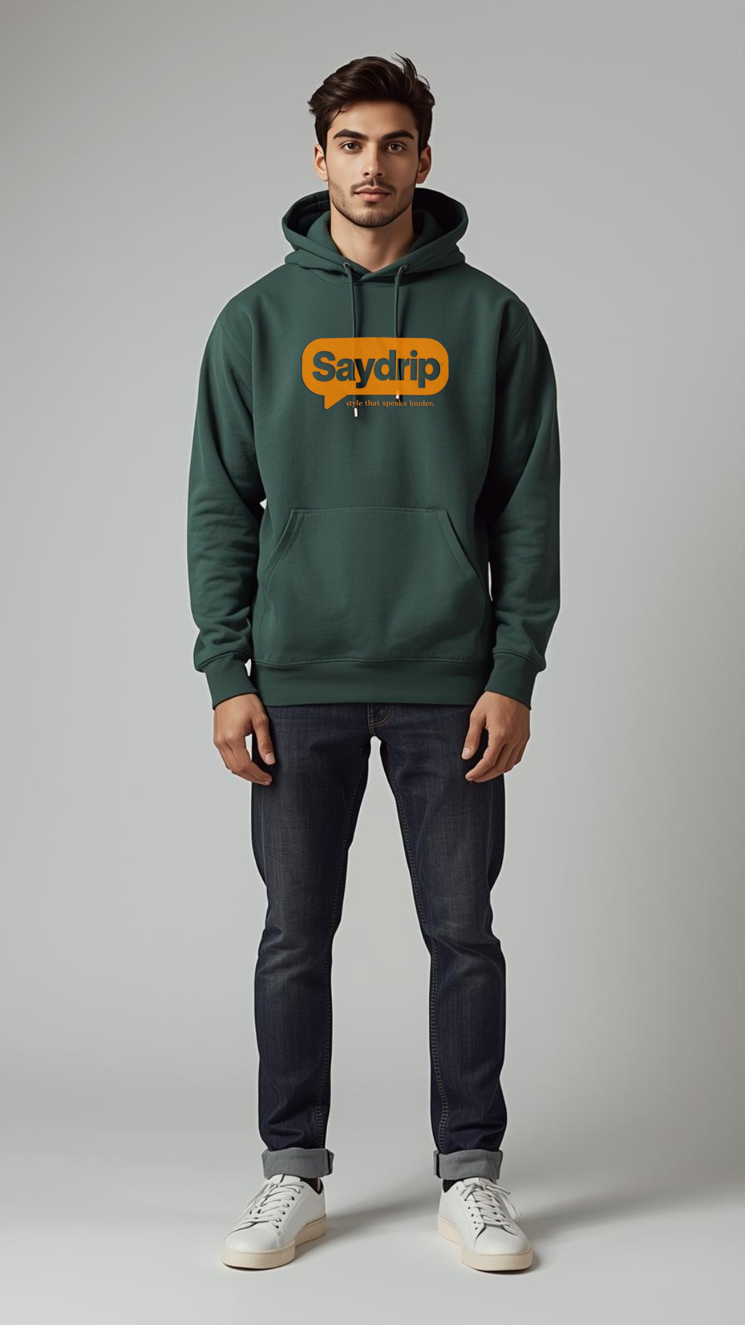 SayDrip Logo Hoodie | 340 GSM Premium Cotton-Fleece Streetwear 🧥