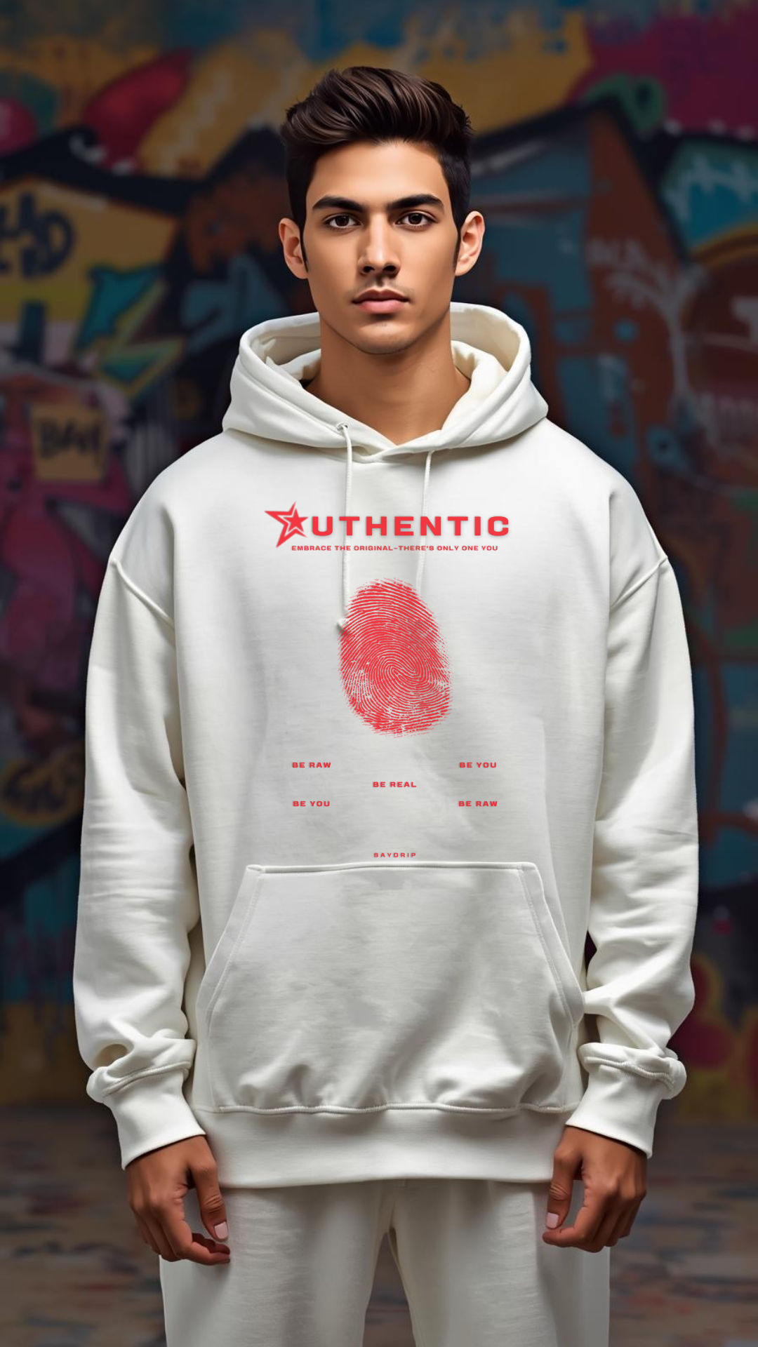 AUTHENTIC Fingerprint Hoodie | Be Raw. Be Real. Be You. 🔥