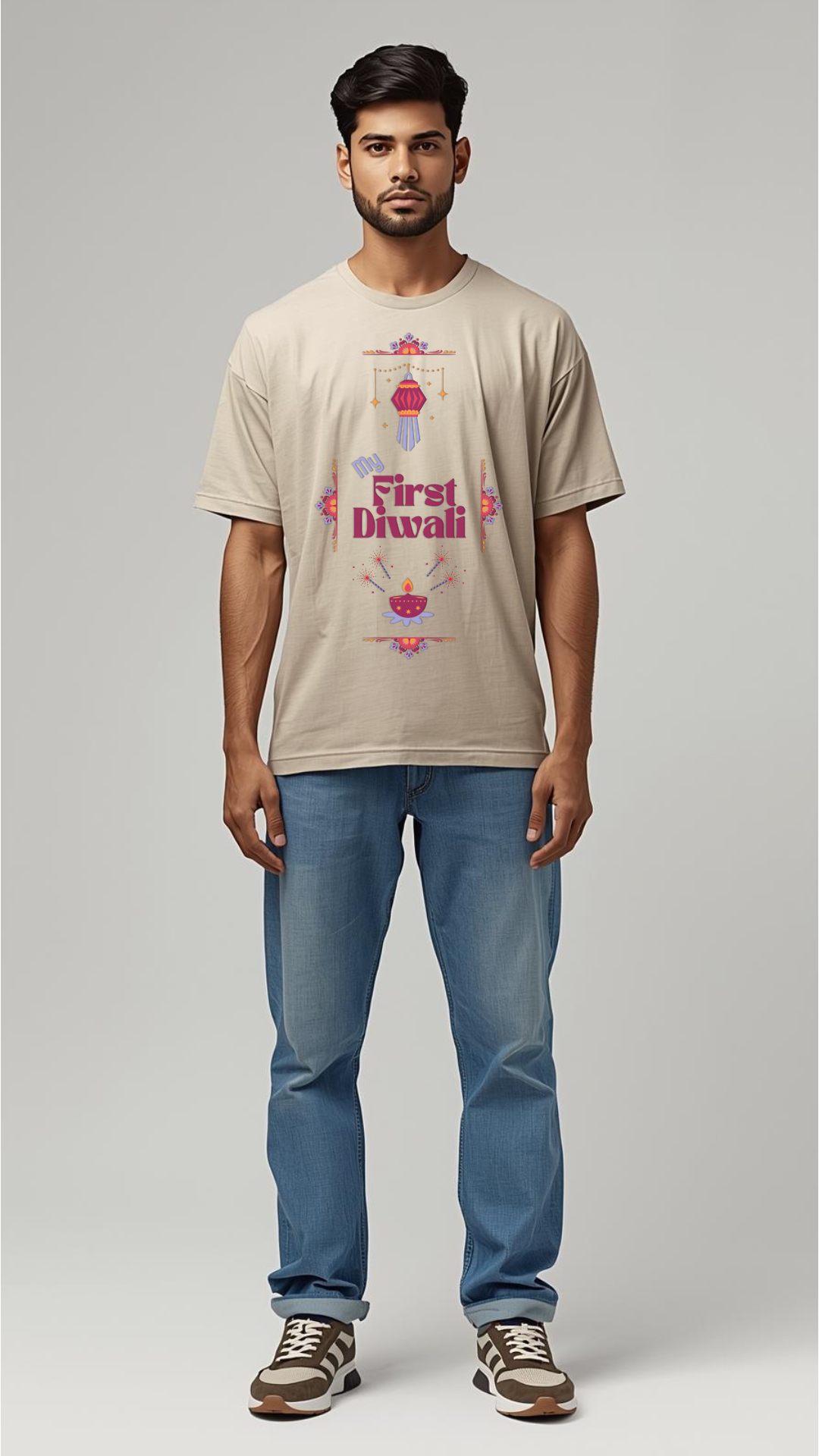 My First Diwali Oversized T-Shirt | Celebrate New Beginnings in Style ✨