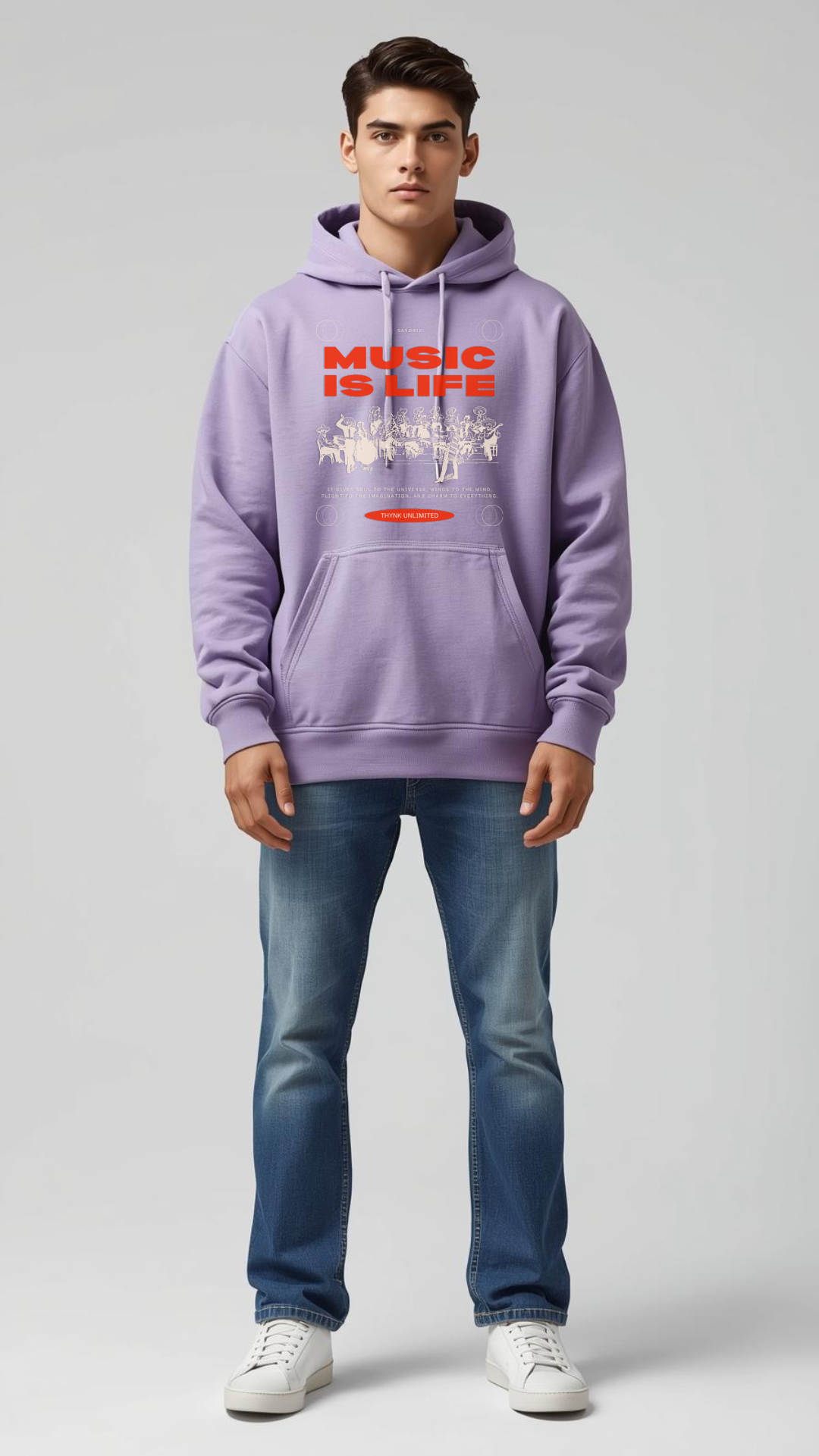 Music Is Life Hoodie 🎶 | 340 GSM Cotton-Fleece Premium Streetwear