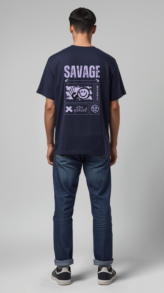SayDrip “Savage 404” Oversized Graphic Tee – Style That Speaks Louder ⚡